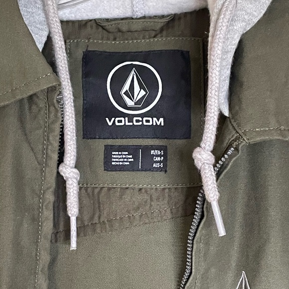Volcom "Warren" Jacket Green Hooded Jacket Small Excellent Condition - Picture 5 of 9